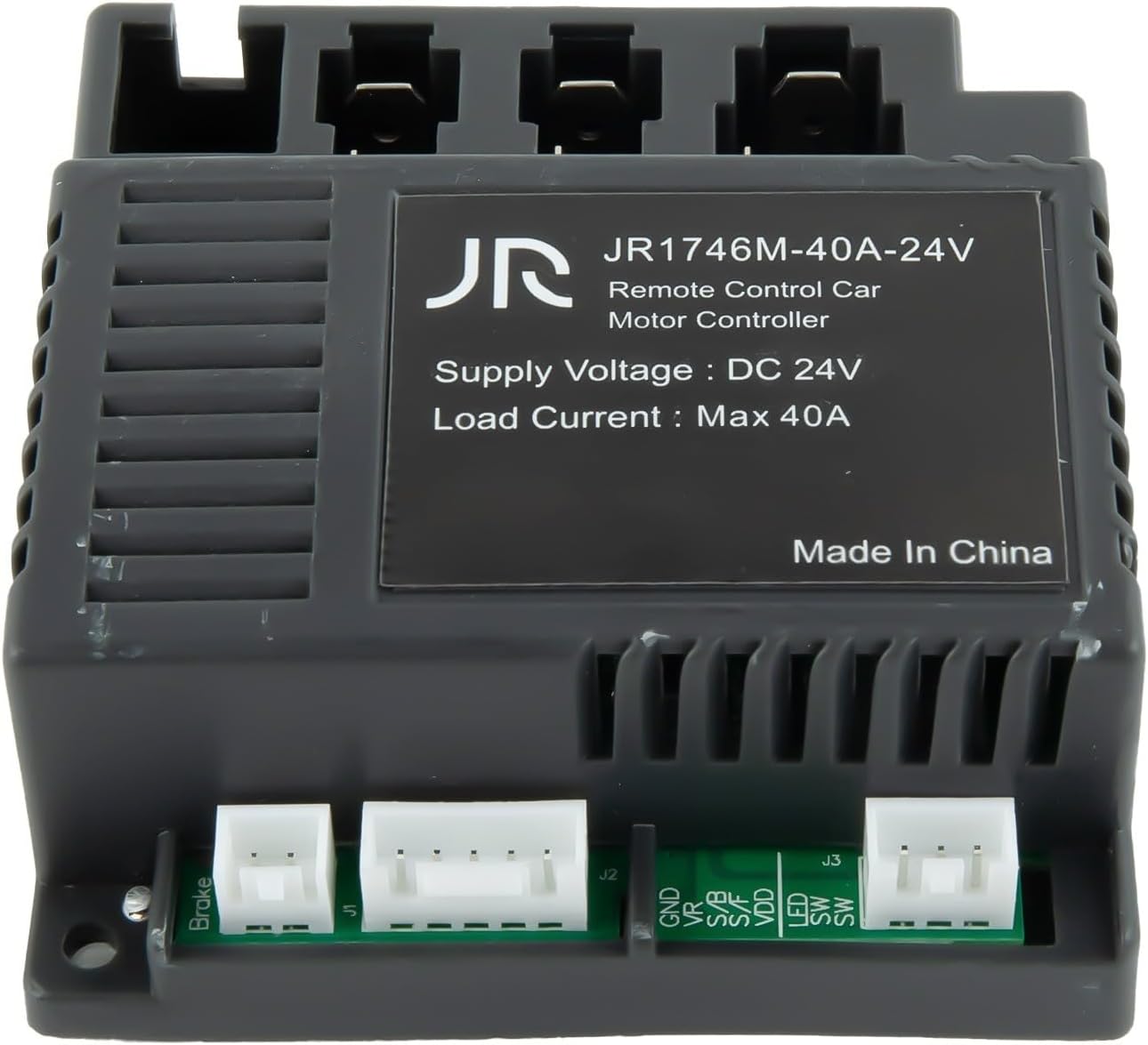 JR1746M-40A-24V Control Box for Children Electric Car, 24V Receiver Transmitter Set Compatible with Ride-On Toy Vehicle Motor Controller Replacement Part