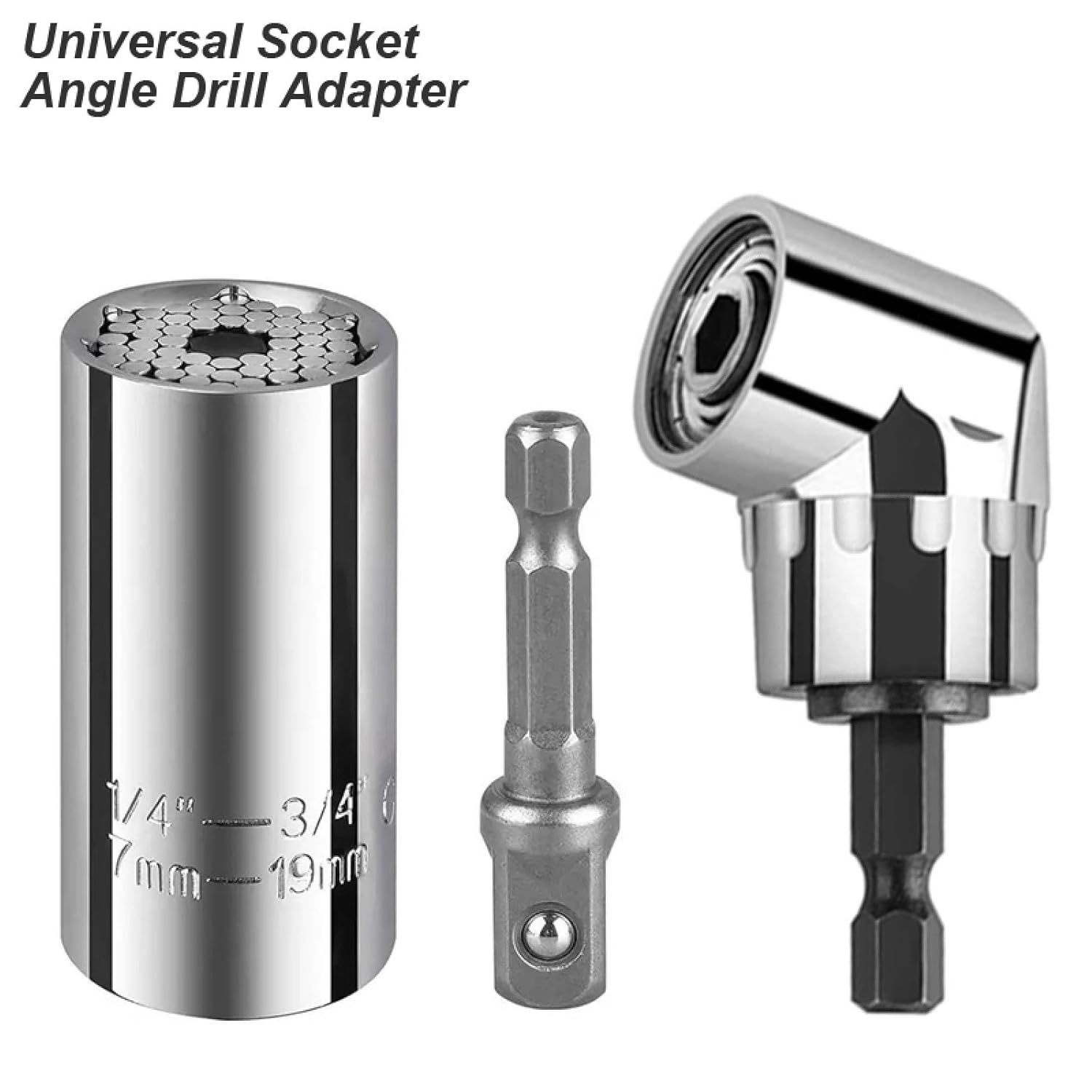 Universal Socket Sleeve Grip Ratchet Wrench Angle Drill Adapter Driver Extension Muti Tool Attachement Screwdriver Bit Holder(Universal Socket)