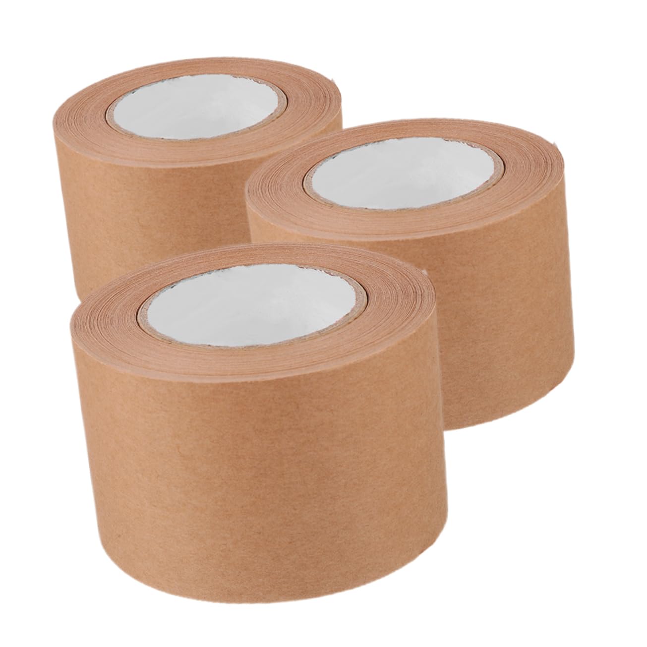 OSALADI 3 Set Nastro Di Spedizione Marrone Nastro Sigillante in Carta Nastro Gommato Marrone In Movimento Avvolgere Cucitura Avvolgimento Light Brown Carta Kraft 3 * 3