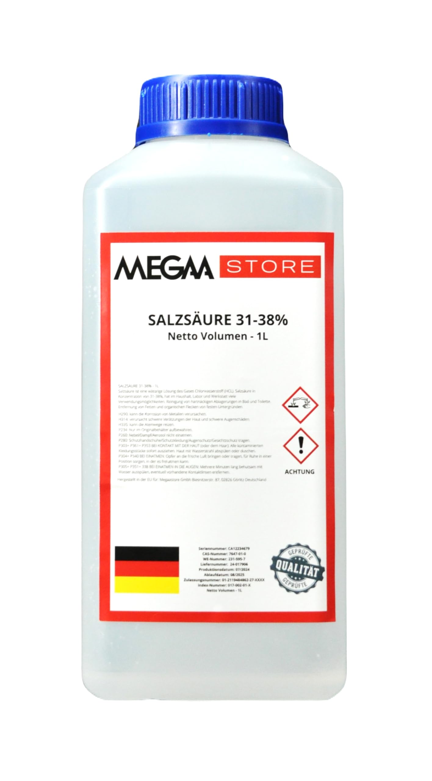 Megaa store Salzsäure 31-38%