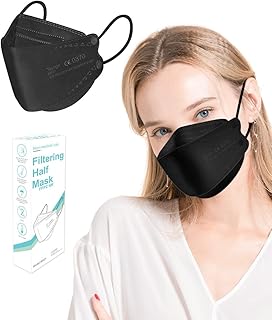 Tayogo FFP2 Mask Black, Disposable Face mask,4-Layer Filtration System, KN95 Mask Respirator, CE certififed EN149 Standard 10Pcs10pcs/20pcs Individually Packaged