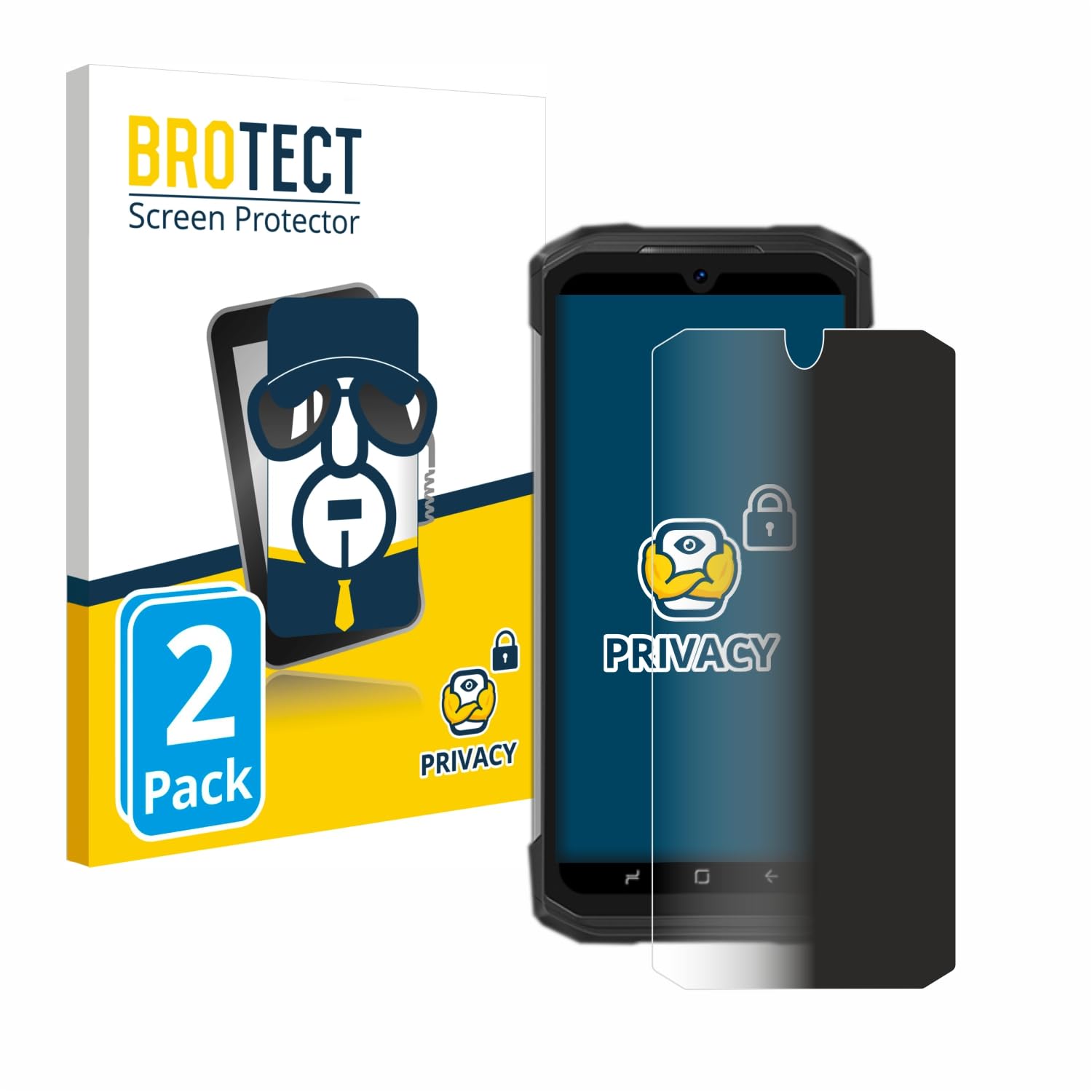 brotect 2 Pezzi Pellicola Privacy per Hotwav T7S [Anti-Spy, Pellicola Protettiva Chiara, Blue Light Filter