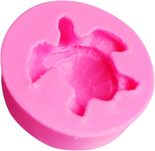 Miniatura 4 de 4 moldes de silicona 3D de tortuga marina para bricolaje cubitos de hielo hechos a mano para budín de helado, pudín de magdalena, decoración de