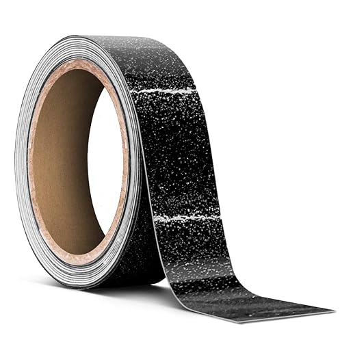 VViViD Rollo de cinta adhesiva de vinilo de liberación de aire metálico negro brillante (1 pulgada x 30 pies)