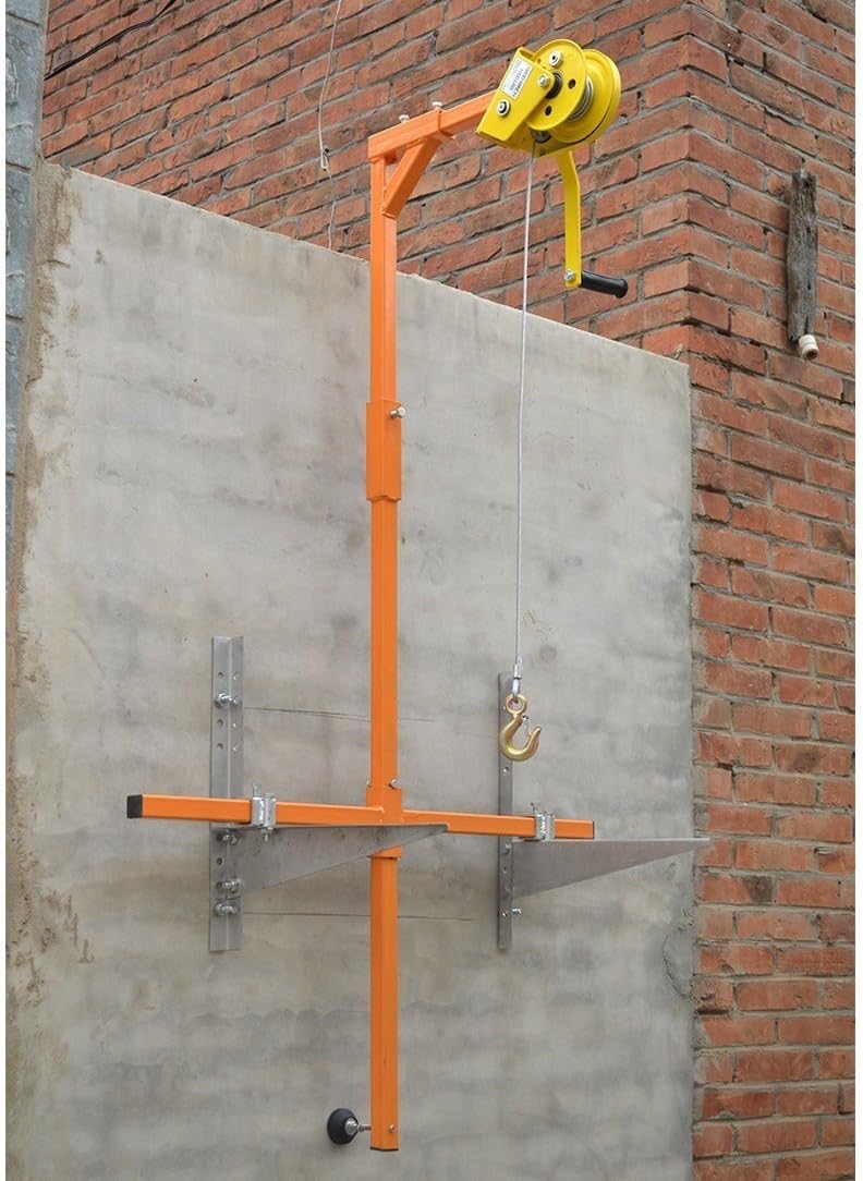 icVantA Air Conditioning Outdoor Unit Bracket + Hand Winch with Self-Locking, Lifting Specialized Tool (Color : 3HP Shelf+Self-Lock Winch 25m) (5HP Shelf+Self)