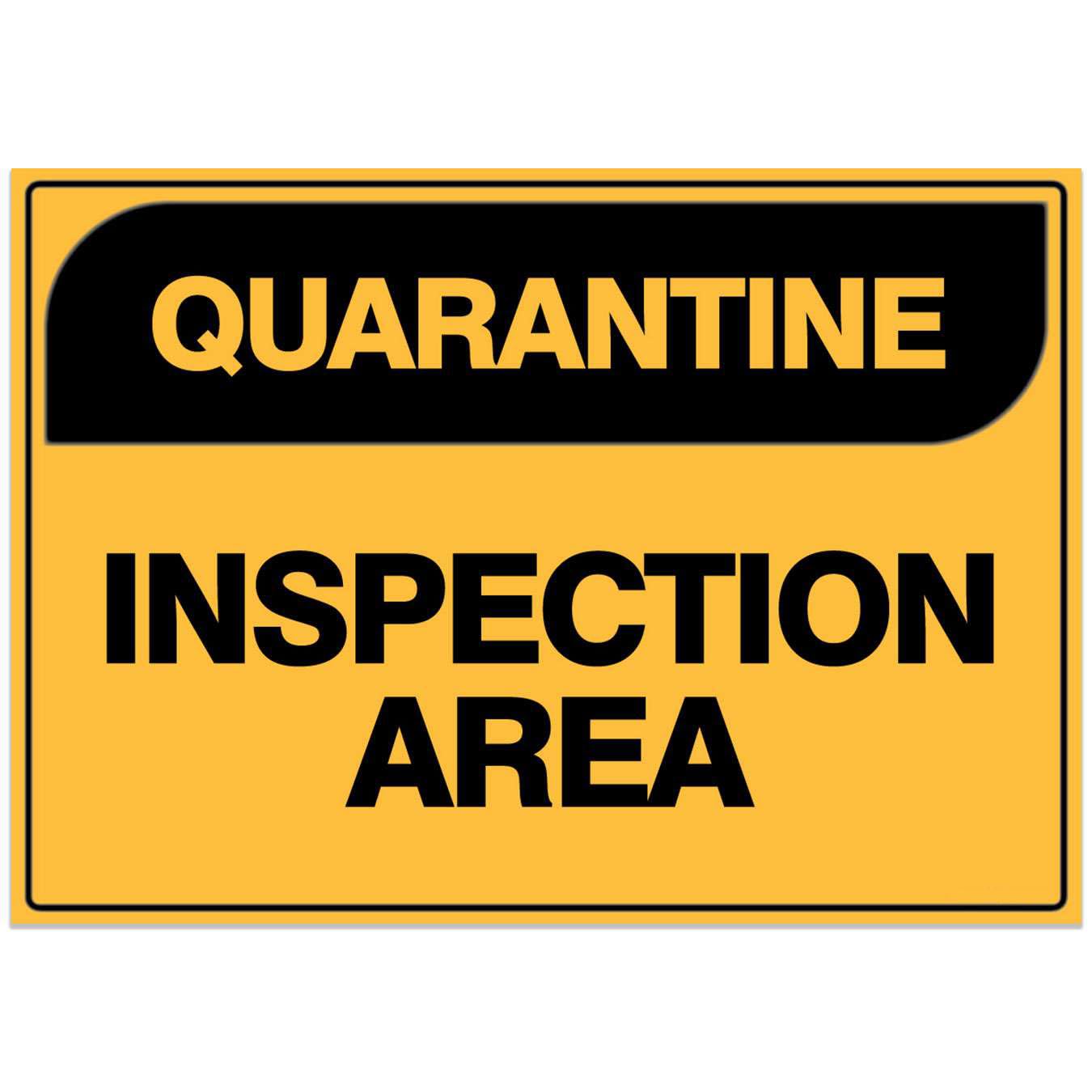 Quarantine Safety Sign - Inspection Area Metal Tin Sign 8 x 12 inch for Industrial & Commercial
