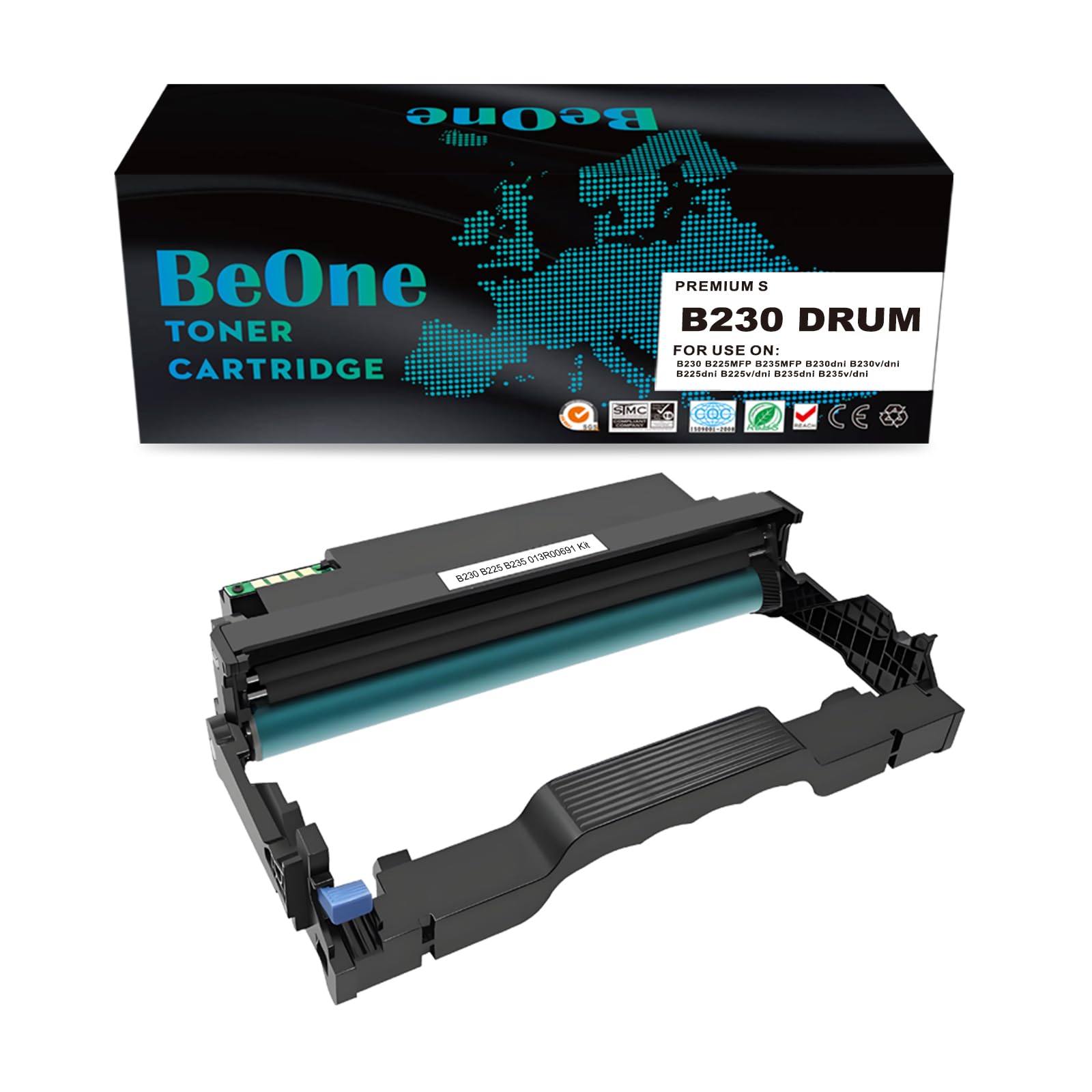 BeOne Compatibile per Xerox B230 B225 B235 013R00691 Unità Tamburo di Imaging Compatibile per Stampante Xerox Imaging B225 B225dni B230 B230dni B235 B235dni (1 Nero)