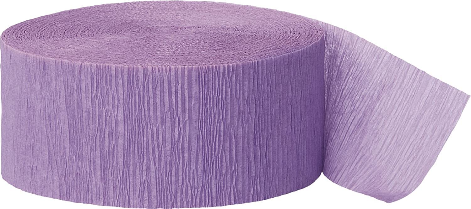 Unique Lavender Crepe Paper Streamer – 81 ft Party Decoration Roll for Weddings, Birthdays, Baby Showers & Special Events, Elegant Hanging, Draping & Twisting Décor for Ceiling, Table & Wall