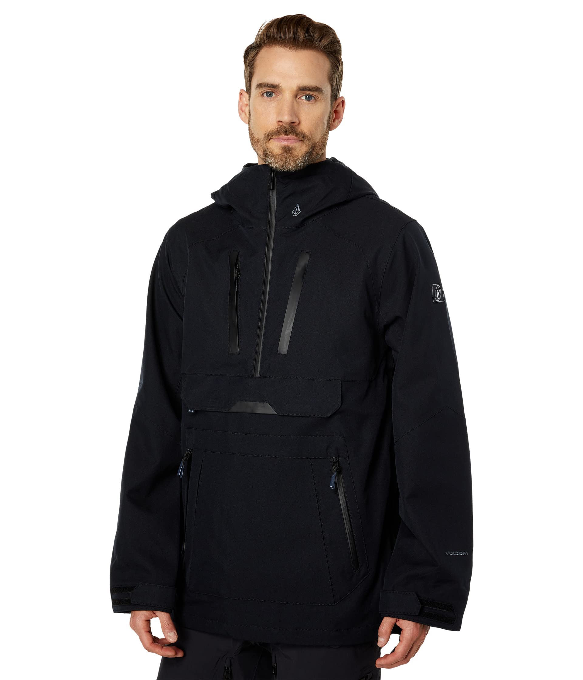 Volcom Men's Brighton Pullover Anarok Hooded Snowboard Jacket