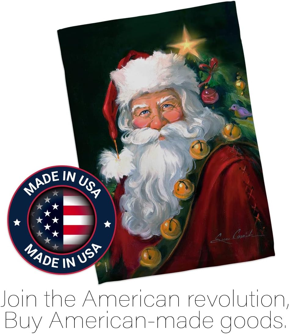 Santa Portrait Tapestry Christmas Gifts Feliz Navida Banner Room Indoor Winter Seasonal Breeze Decor Wall Art Patio Porch Lawn Garden Merry Xmas House Flag Outdoor Yard Decorations Made In USA