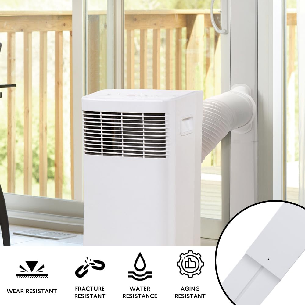 Kit Ventana Aire Acondicionado Portátil, Placas de Sellado de Ventana Corredera de Aire Acondicionado, para Manguera de Escape de 13 cm en Antihorario/en Horario y de 15 cm en Antihorario