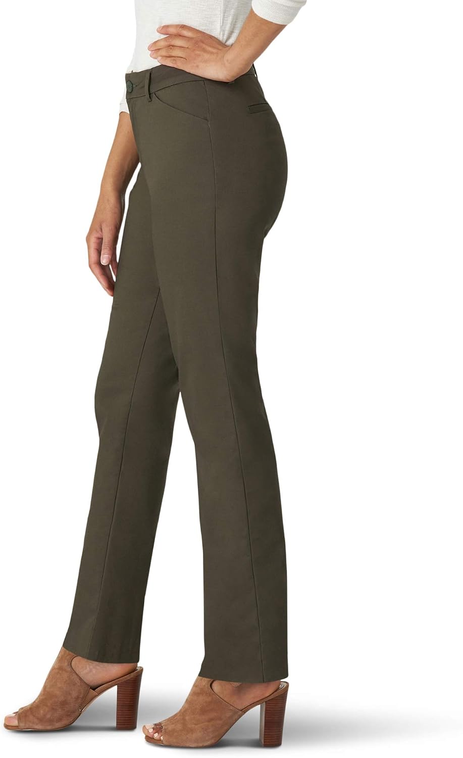 Lee Women's Wrinkle Free Relaxed Fit Straight Leg Pant