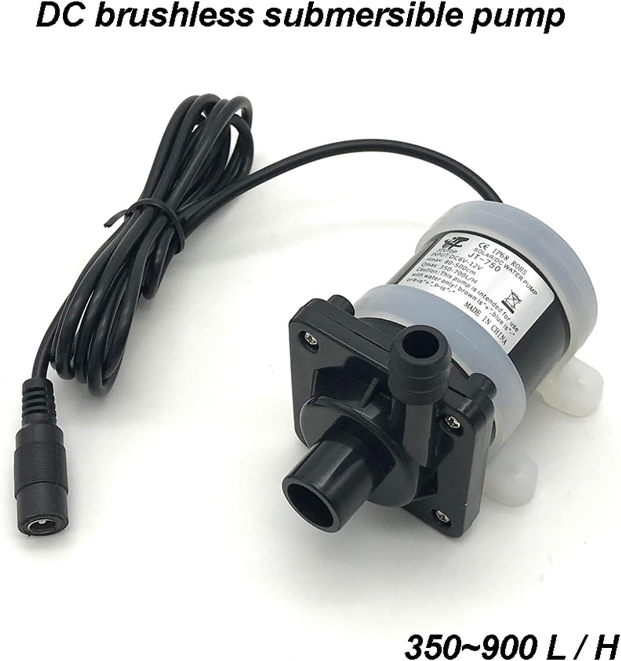 JT-750 Submerible Water Pump 12V 24V Brushless Motor Water Circulation Solar Pump 350~900L/h(8-24V)
