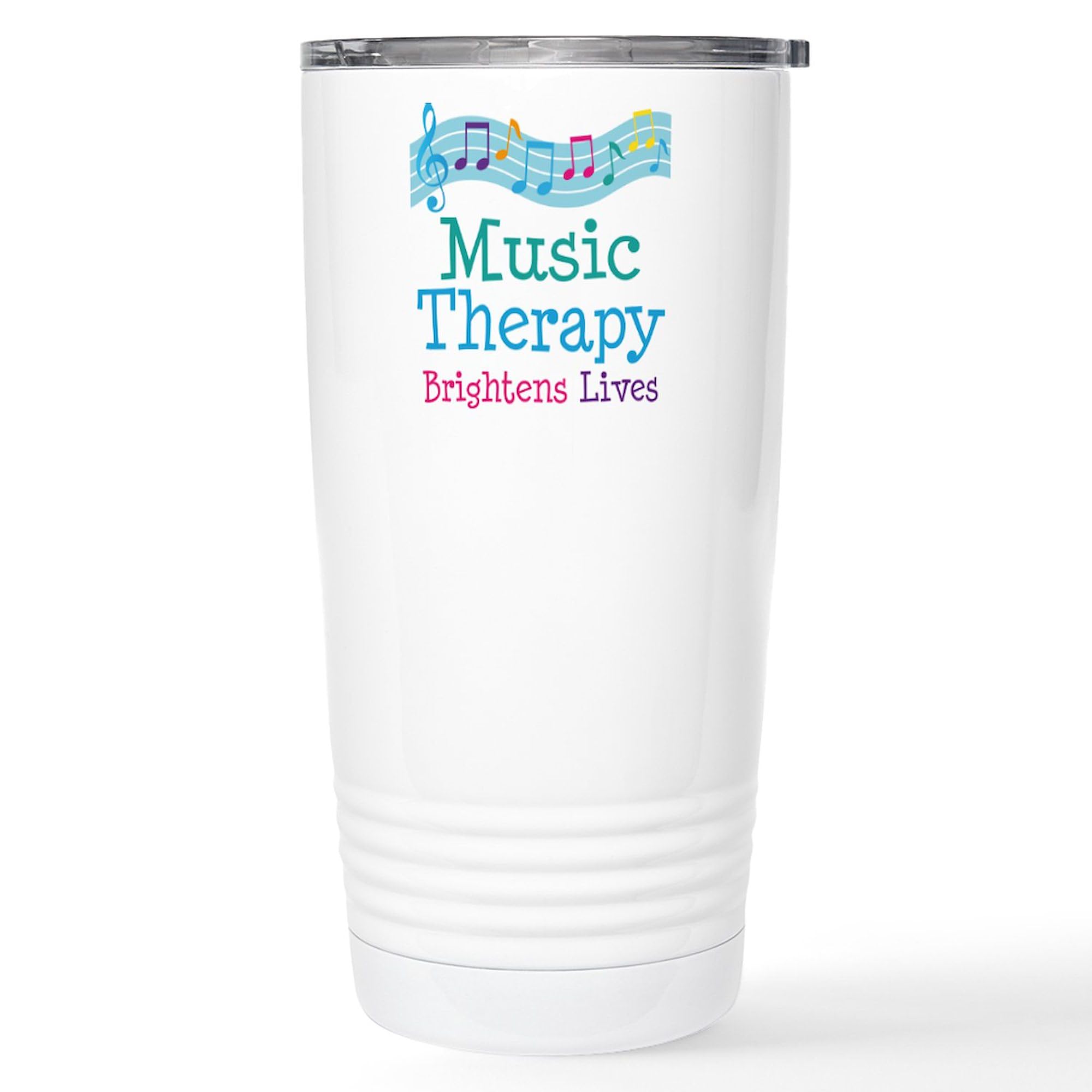 CafePress Music Therapy Colorful Stainless Steel Travel Mug 20 oz. Insulated Stainless Steel Coffee Tumbler