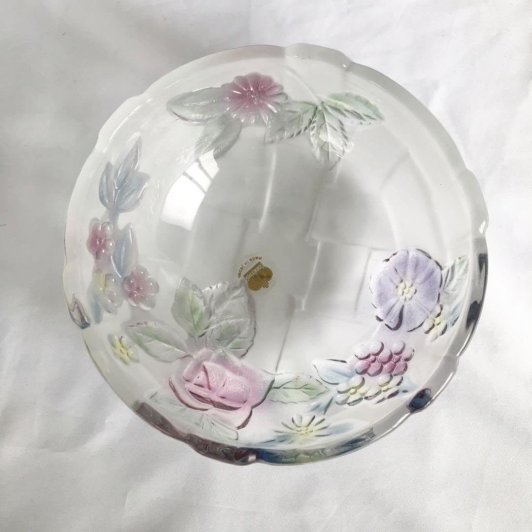 【当時物 希少】【レトロ】【SOGAガラス】 ガラス製 花模様 中皿 5個セット Amazon.co.jp: レトロ 皿 ガラス 花 5枚セット SOGA GLASS