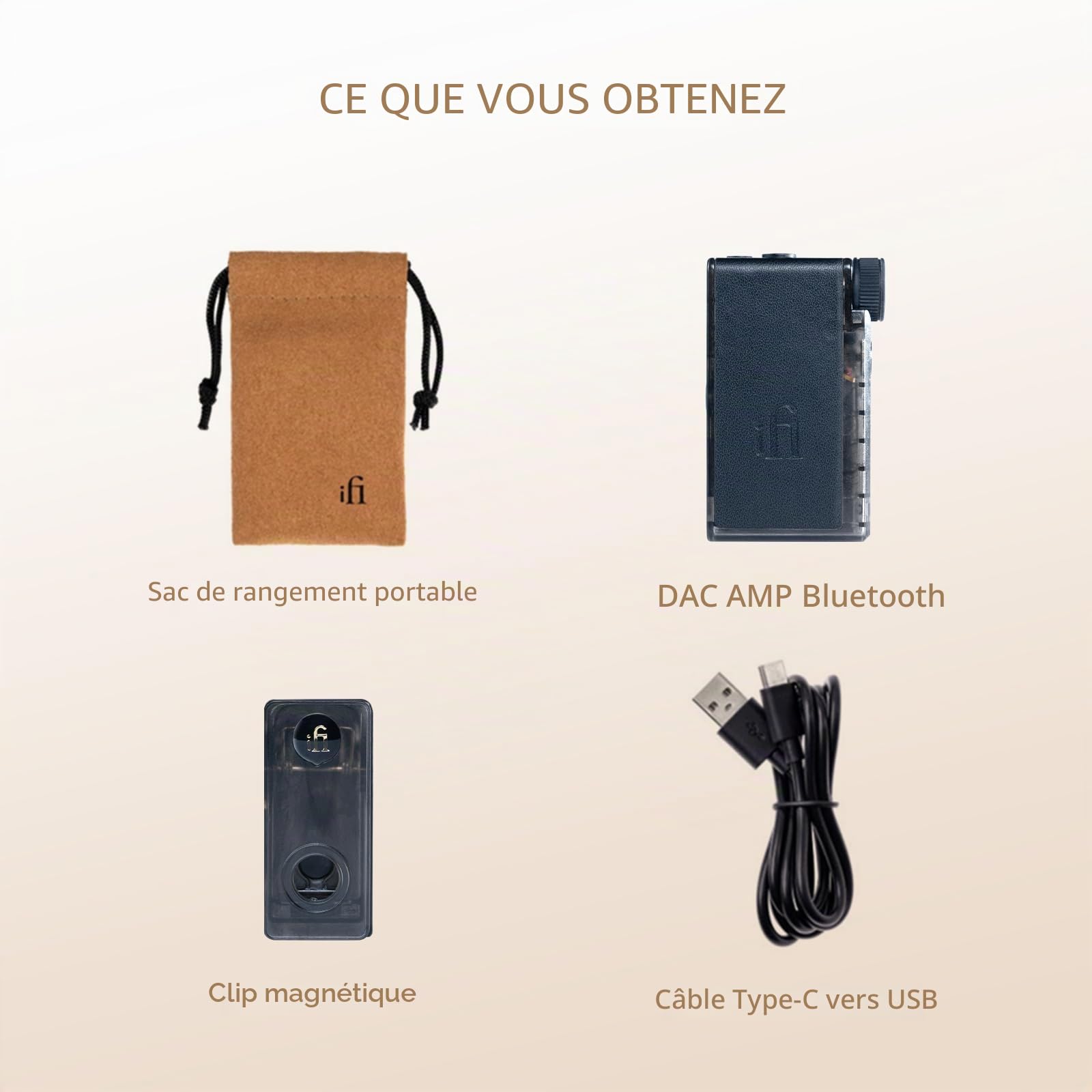 iFi GO blu Air – Amplificateur portable Bluetooth 5.2 DAC/casque avec aptX adaptatif, LDAC et sorties casque 4,4 mm et 3,5 mm – Audio haute résolution