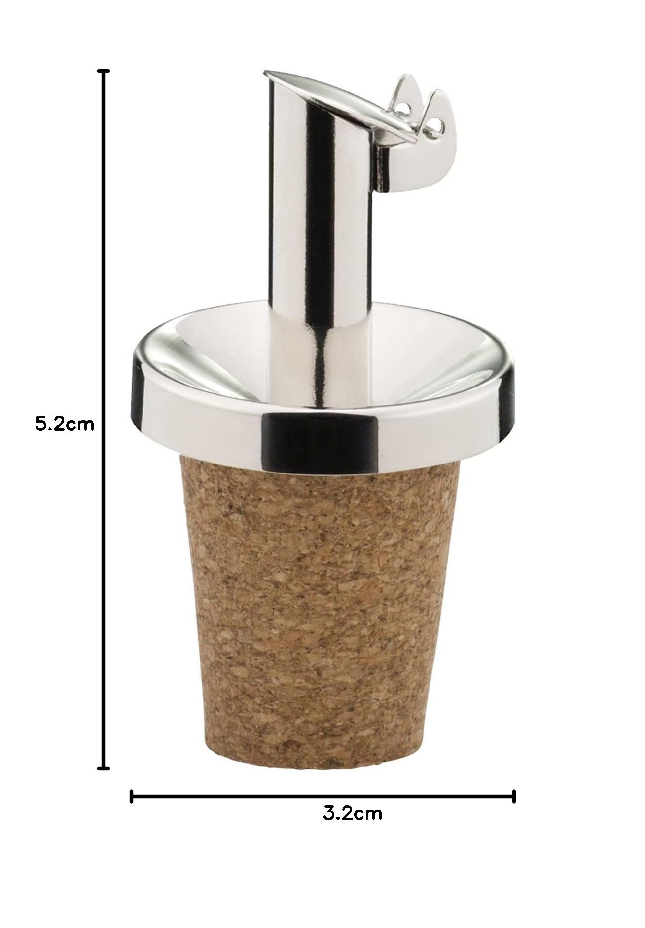 Westmark 47902180 Boquilla Vinagre de Especial, Corcho y Acero Inoxidable, Multicolor, 6,7 x 3,2 x 2,5 cm