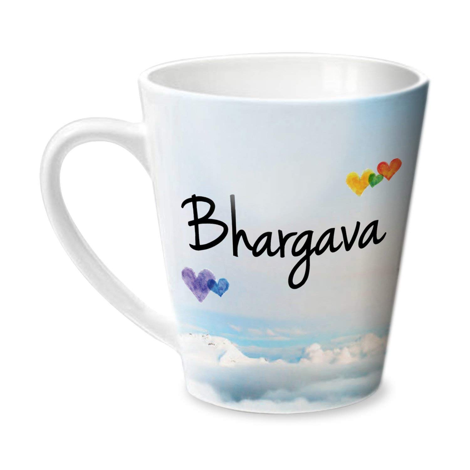 Hot Muggs® Simply Love You Bhargava Conical Personalised Name Ceramic, 315ml, 1 Unit