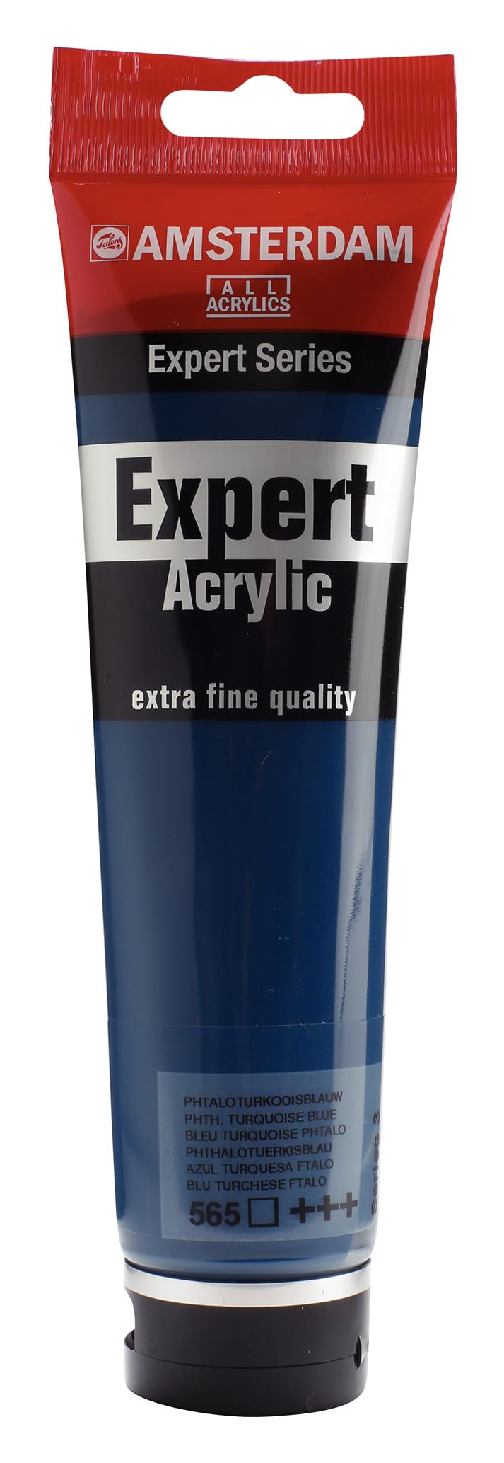 Amsterdam Expert Series Acrylic Paint Tube 150 ml - Phthalo Turquoise Blue 565 - Artist Quality, Excellent Lightfastness, Heavy Body, Satin Finish