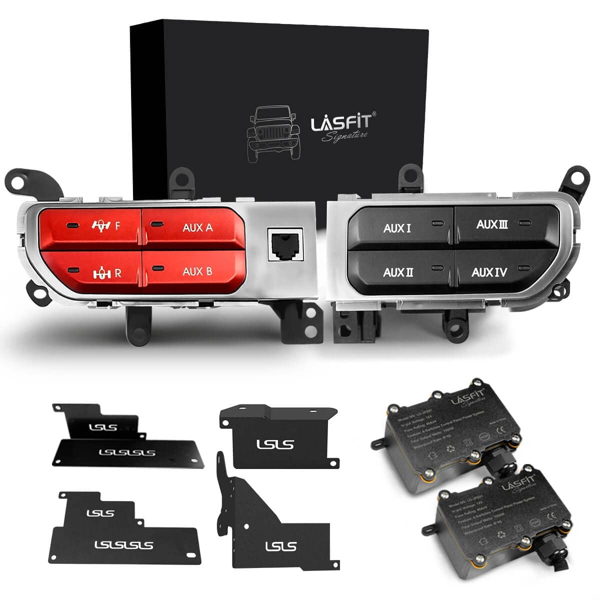 Amazon.com: LASFIT Auxiliary Bank Kit, Front & Rear Locker OEM