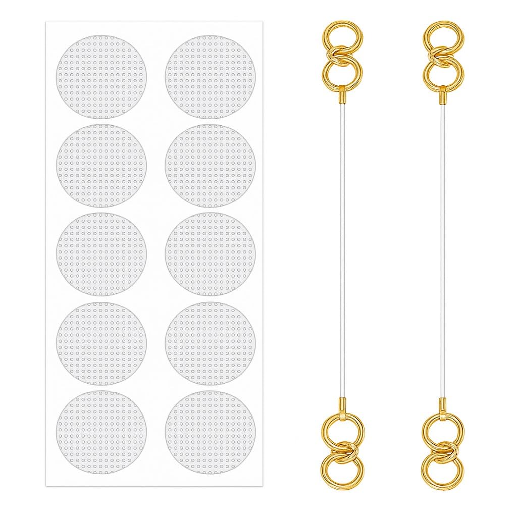Ear Lobe Support for Heavy Earrings 10 Pack, Invisible Transparent Stretchable Adjustable Lightweight Elastic Earrings Support Ear Chains 1 Pair-image-3