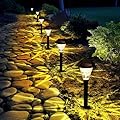 GIGALUMI 12 Pack Solar Lights Outdoor Waterproof,New Upgraded Solar Lights for Outside,Solar-Powered Garden Light,Outdoor for Patio,Lawn,Yard and Landscape(Warm White)