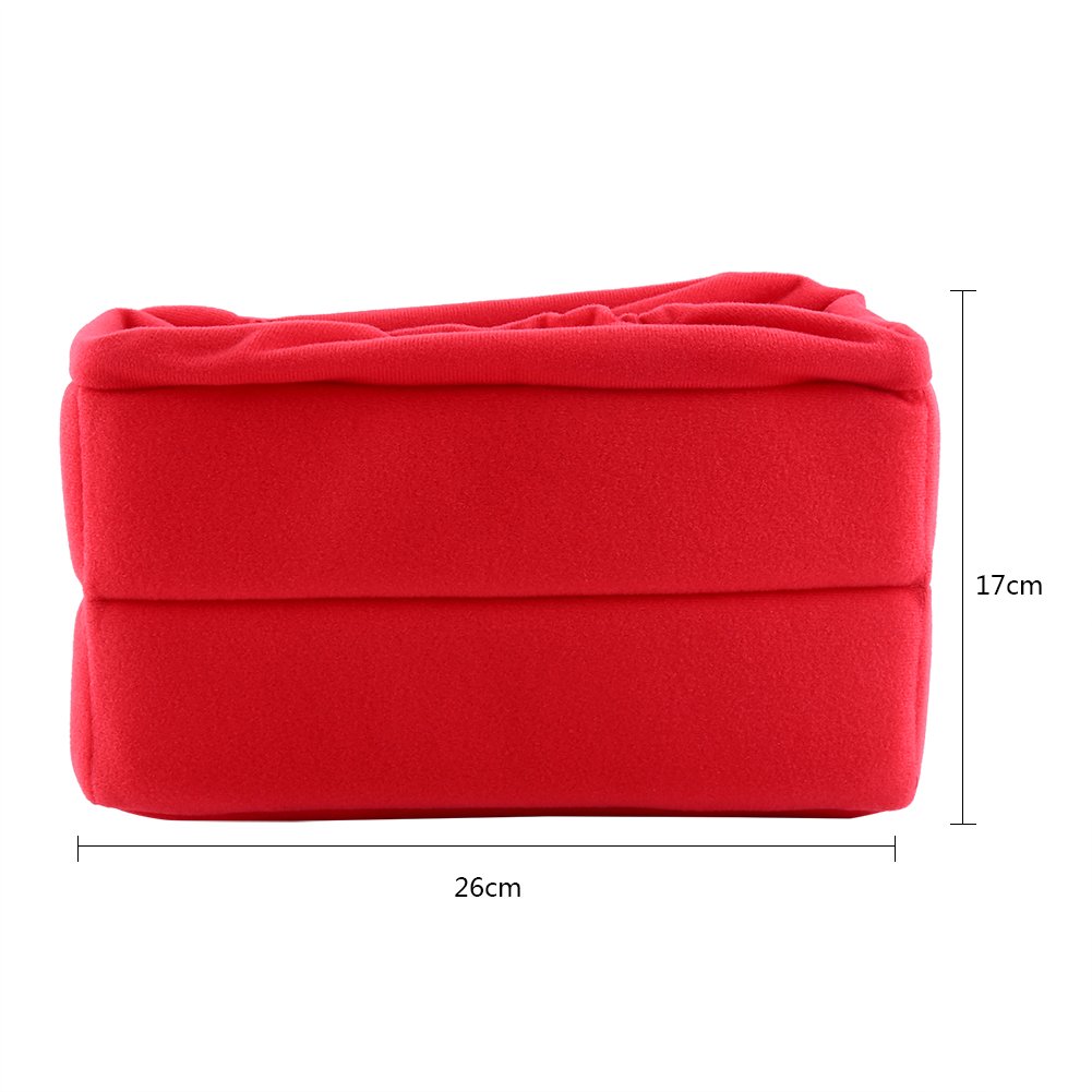 Borsa per fotocamera imbottita con divisorio universale con inserto antiurto Fotocamera DSLR Blu Rosso Nero (Rossa)