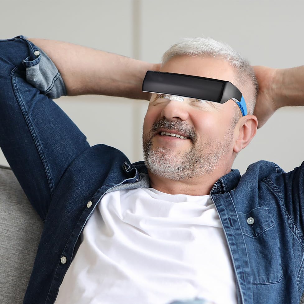 Image of 40Hz Light and Sound Therapy Wellness Glasses Device | Wearable Gamma Light and Sound Synchronized Machine for Mental Clarity