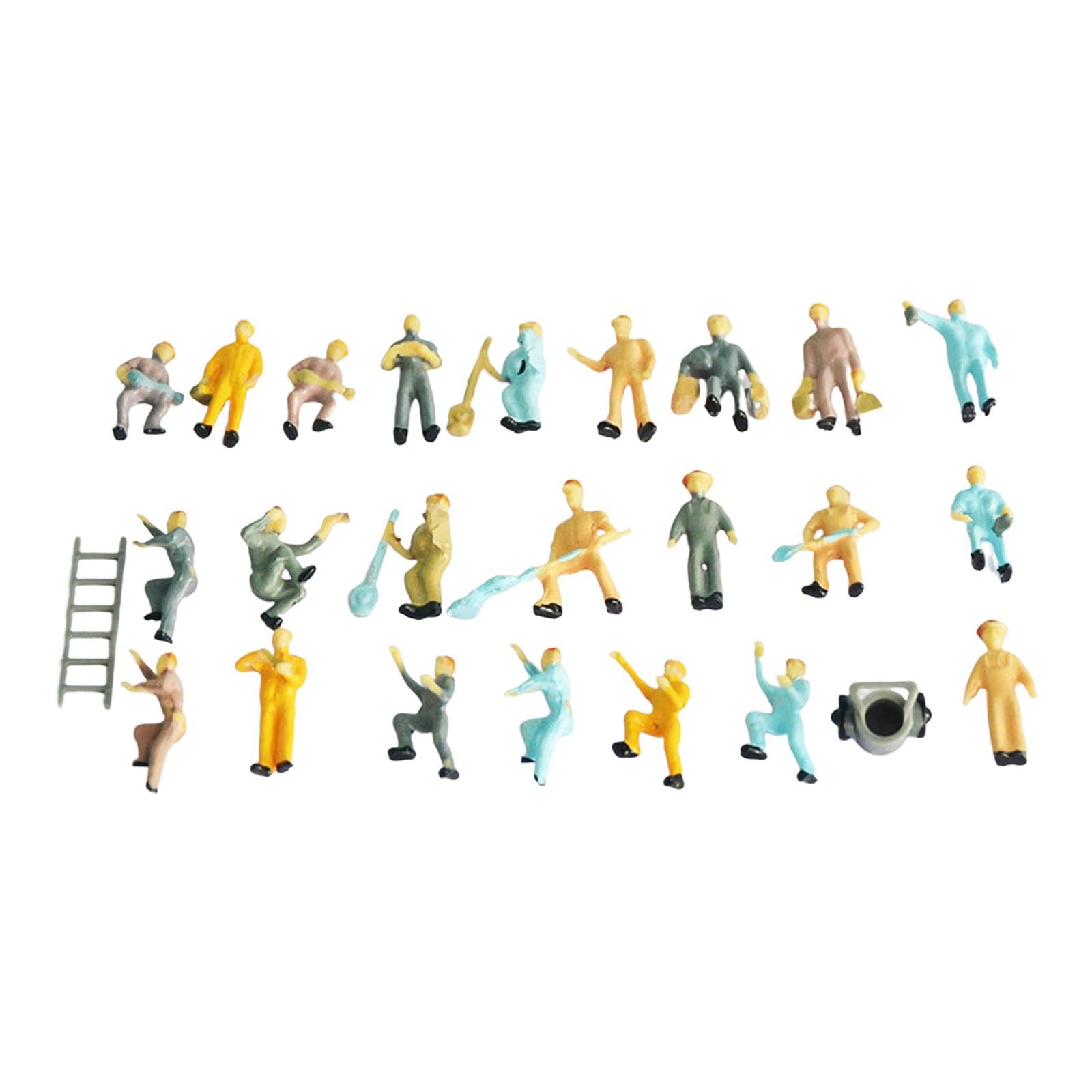 25 Pieces HO Scale Miniature Model Railroad Worker Figures Toys Street Scene| Figures| Accessories Parts & Display | Diecast Toy Vehicles |Toys Hobbies-image-8