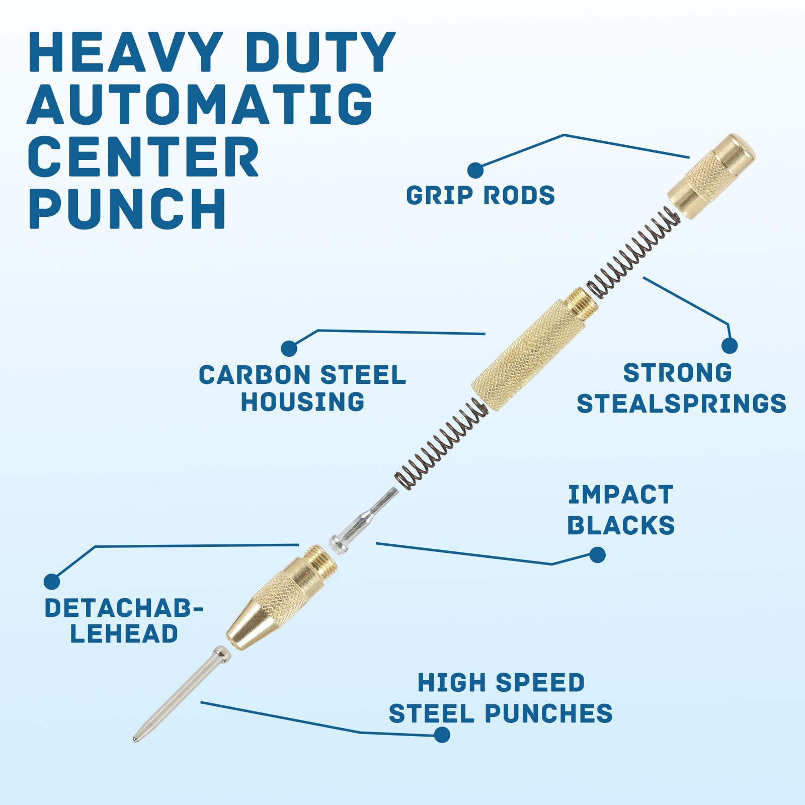 Yuioase Center Punch Set - 2 Pcs Precision Marking Tool -4