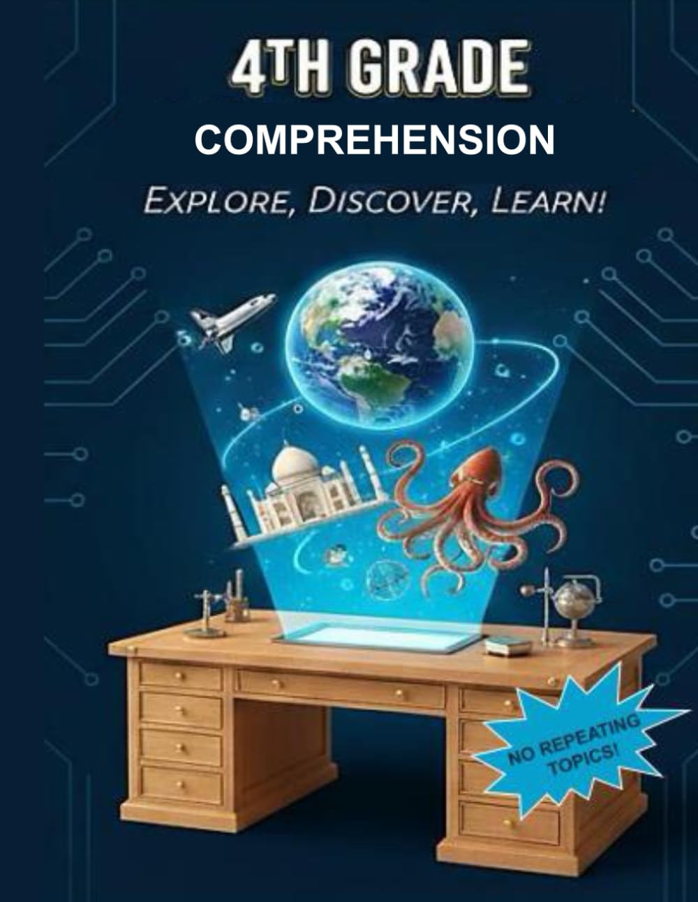 4th Grade Reading Comprehension Workbook: 100 Unique Daily Reading Passages with 500 Questions for Deep Analysis