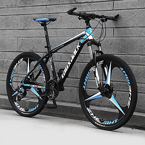 26'' Bicicletas de montaña Plegables, Bicicletas MTB de 21/24/27/30 velocidades, suspensión Completa, Ruedas de 26 Pulgadas y 3 radios, Bicicleta Antideslizante para Hombres/Mujeres,C,27 Speed