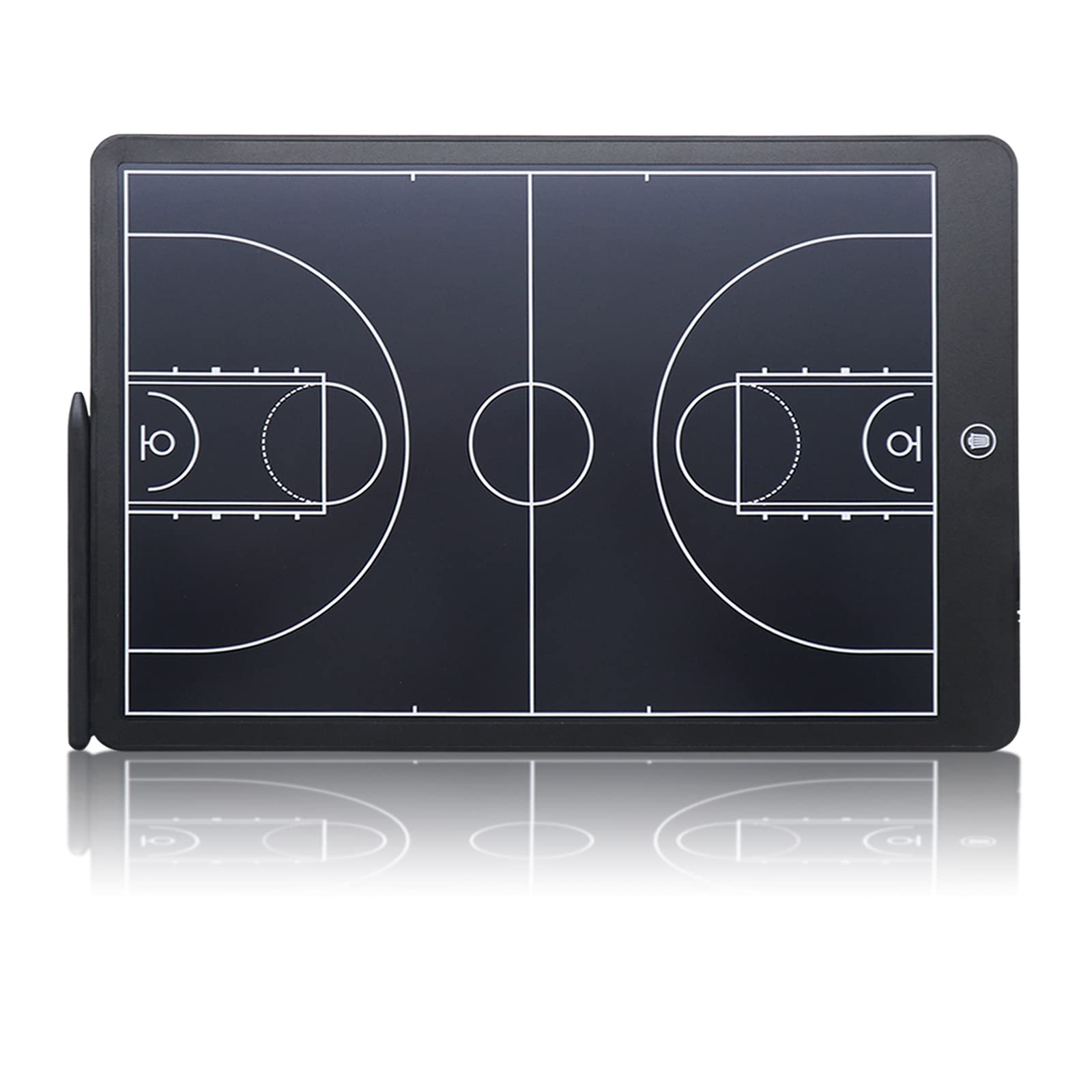 16'' LCD Screen Tactical Coaching Marker Board, Electronic Basketball Board with Stylus Pen, Basketball Coaches Board with Lock Function, Erasable Reusable Writing Tablet, Training Equipment for Coach