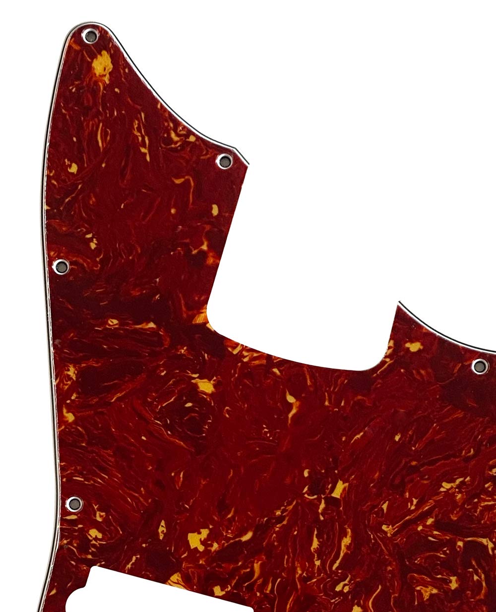Custom Guitar Pickguard For Squier VM Jaguar Bass Scratch Plate (4 Ply Red Tortoise)
