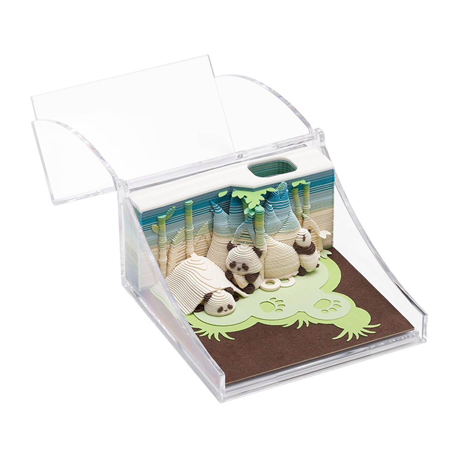 3D Panda Calendar 2027, 3D Tear Away TimePiece Calendar 2027 Memo Pad