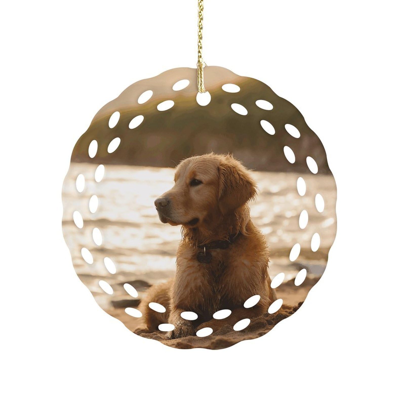 Khauerbc Women's Style Retriever Hanging Decorations-3.2 In .Round Ornament For Decorating Shopping Malls, Shops, Homes.holiday Keepsake For Grandma Mothers Birthday.
