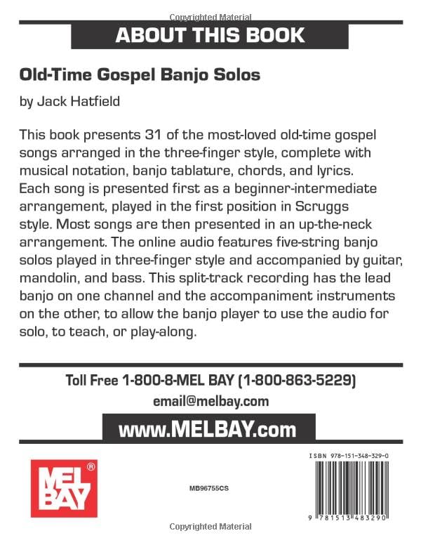 Old-Time Gospel Banjo Solos: 31 All-Time Gospel Favorites Arranged in Three-Finger Style - Image 2