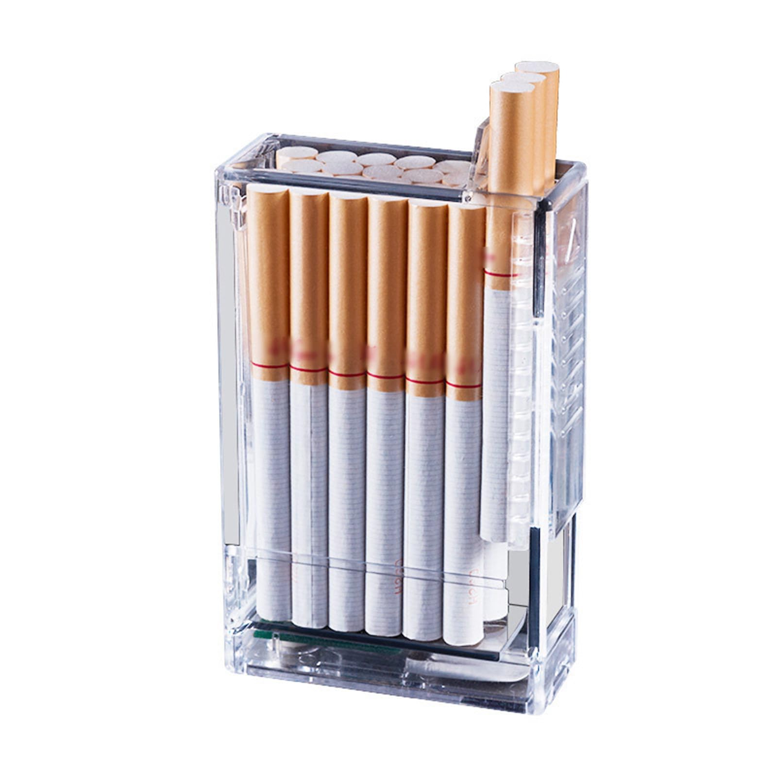 Amazon.com: VCYEX Rechargeable Cigarette Case Lighter, Integrated Automatic  Pop-Up Cigarette Case of 20 Cigarettes, Plastic Transparent and  Anti-Pressure : Health & Household