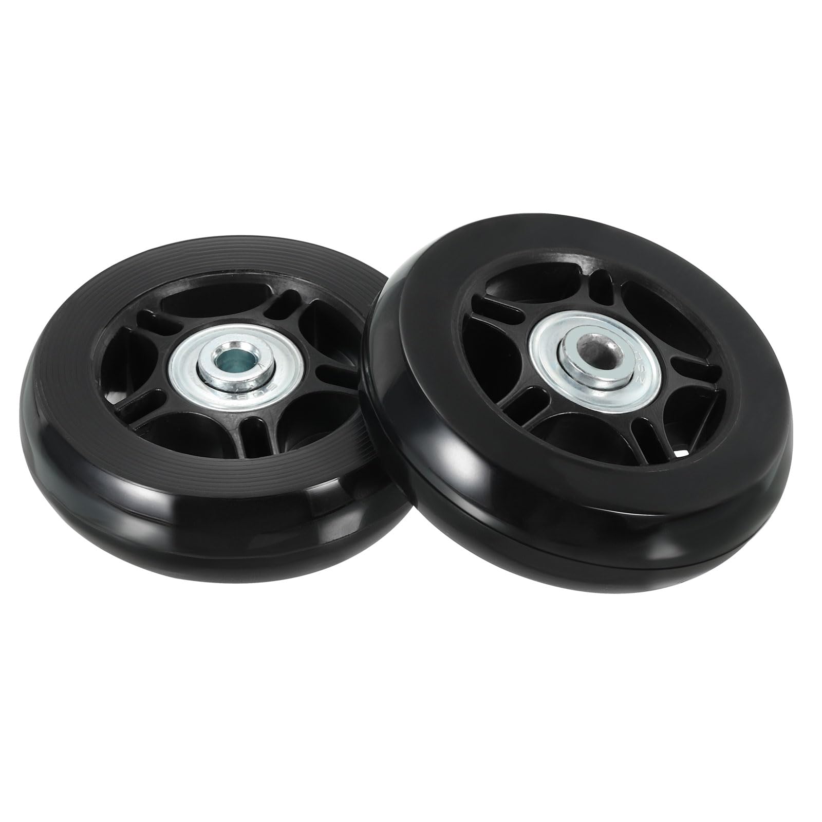 70x19mm Bagaje Mala Repuesto Ruedas, Juego de 2 PU Ruedas giratorias Reparo Kit con Tornillos y Arandela para Carro Box