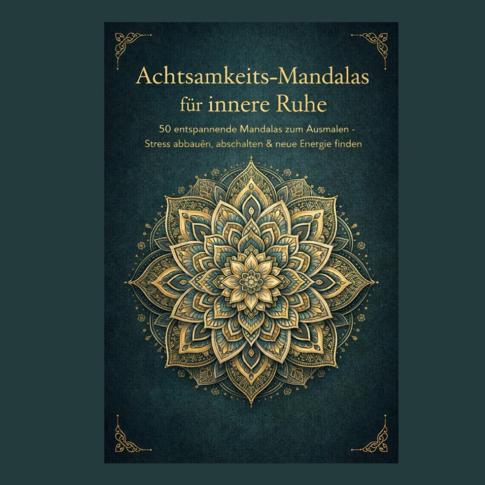Achtsamkeits-Mandalas für innere Ruhe: 50 entspannende Mandalas zum Ausmalen – Stress abbauen, abschalten & neue Energie finden
