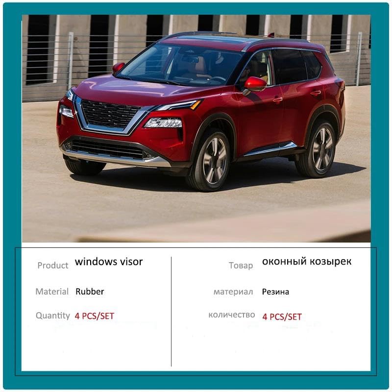 Visières de ventilation pour Nissan Rogue X-Trail T33 déflecteurs au design profilé