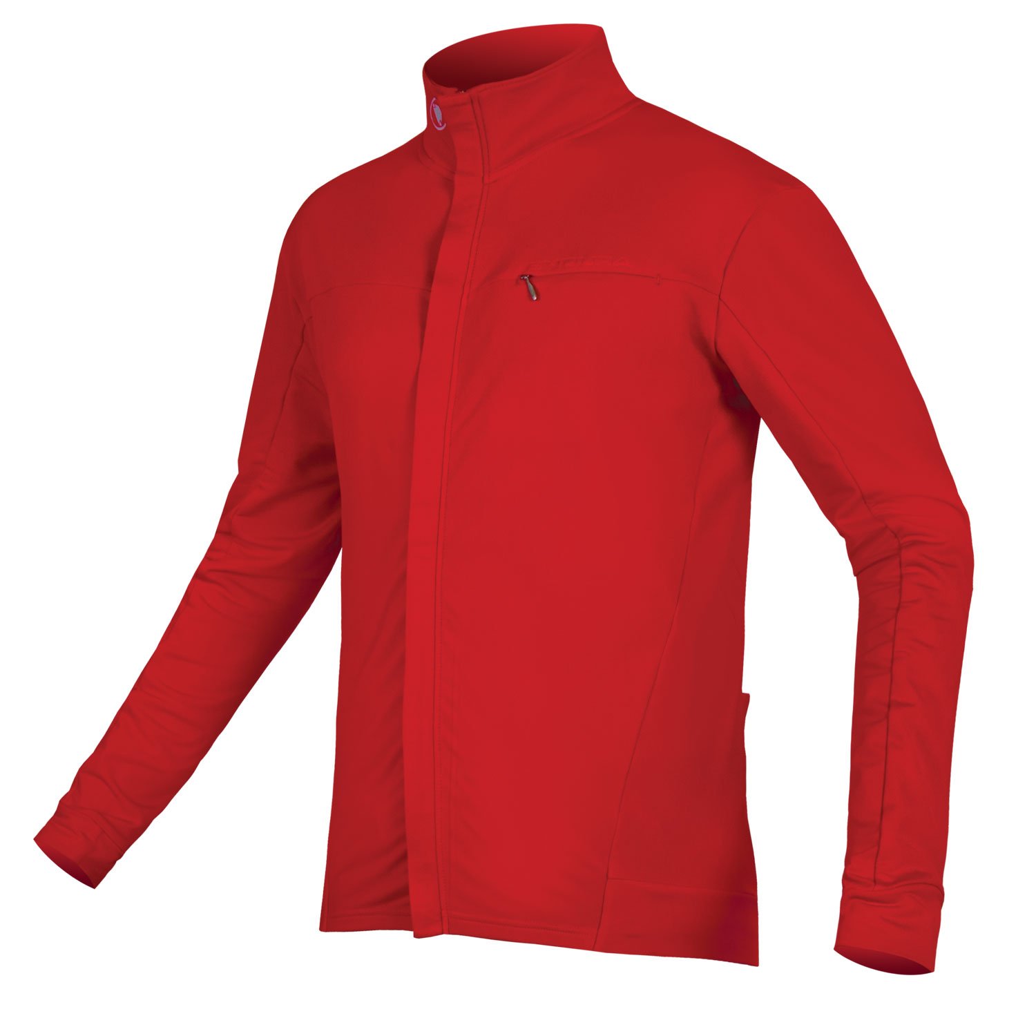 Endura Men's Xtract Roubaix Long Sleeve Cycling Jersey | Breathable | Moisture Wicking | Athletic Fit | Zipped Pockets, Red, 2XL