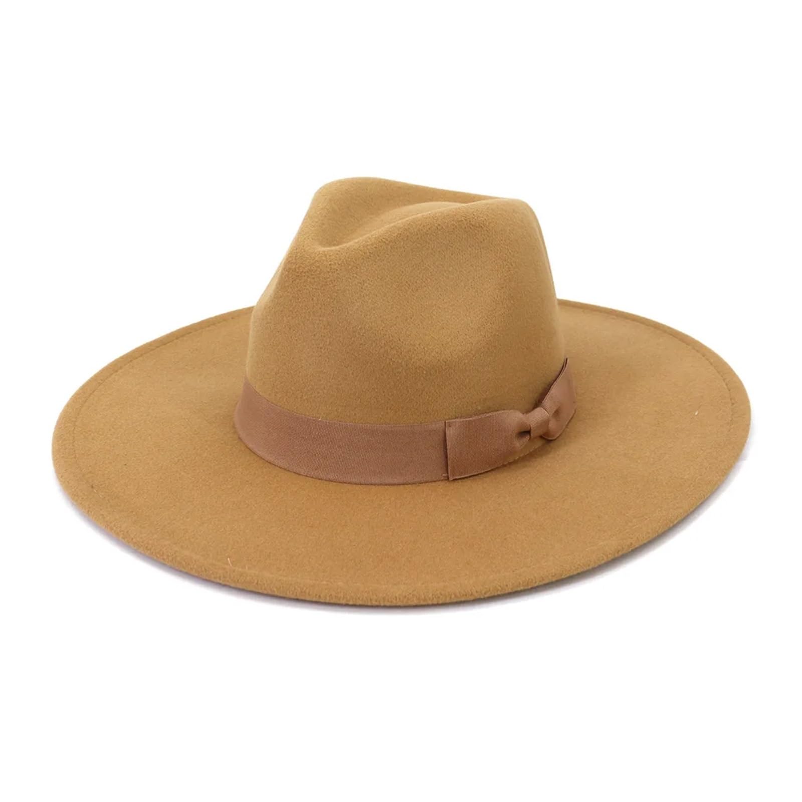 Sombrero Fedora Hombre Jazz Panamá 9,5 cm Sombrero Fedora de ala Grande otoño Mujer Fiesta Boda Sombrero de Copa Hombres Panamá Sombrero de Fieltro