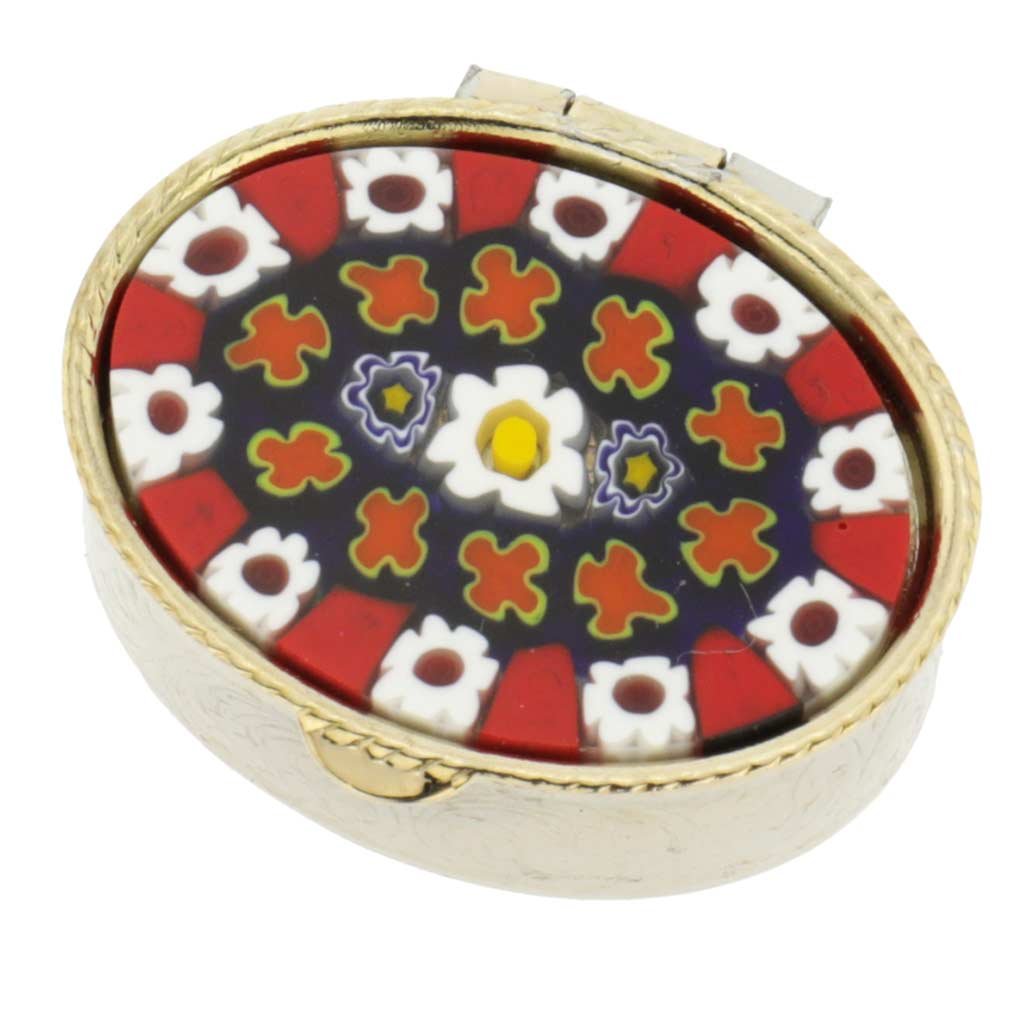Pastillero pequeño Murano Millefiori - Ovalado