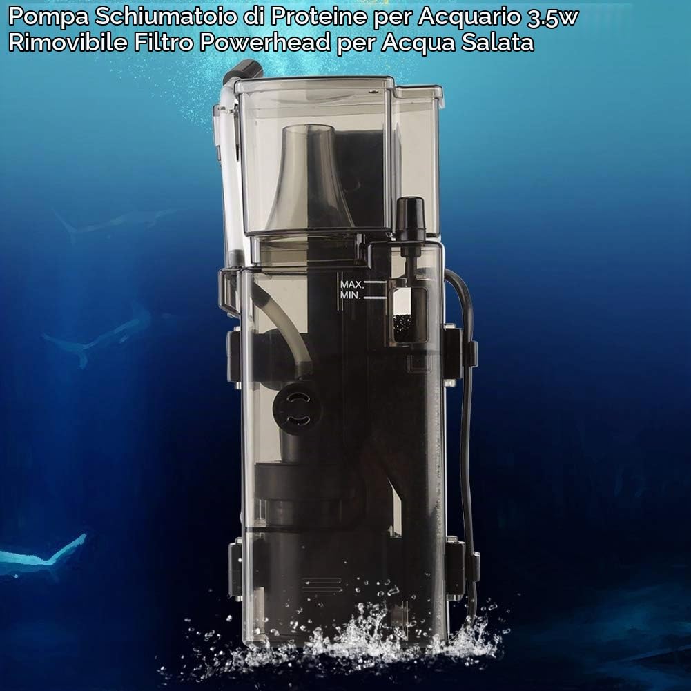 Germerse Schiumatoio di proteine per Acquario, schiumatoio di proteine per Acquario, plastica Rimovibile Durevole di Grande capacità per acquacoltura acquari di Acqua salata