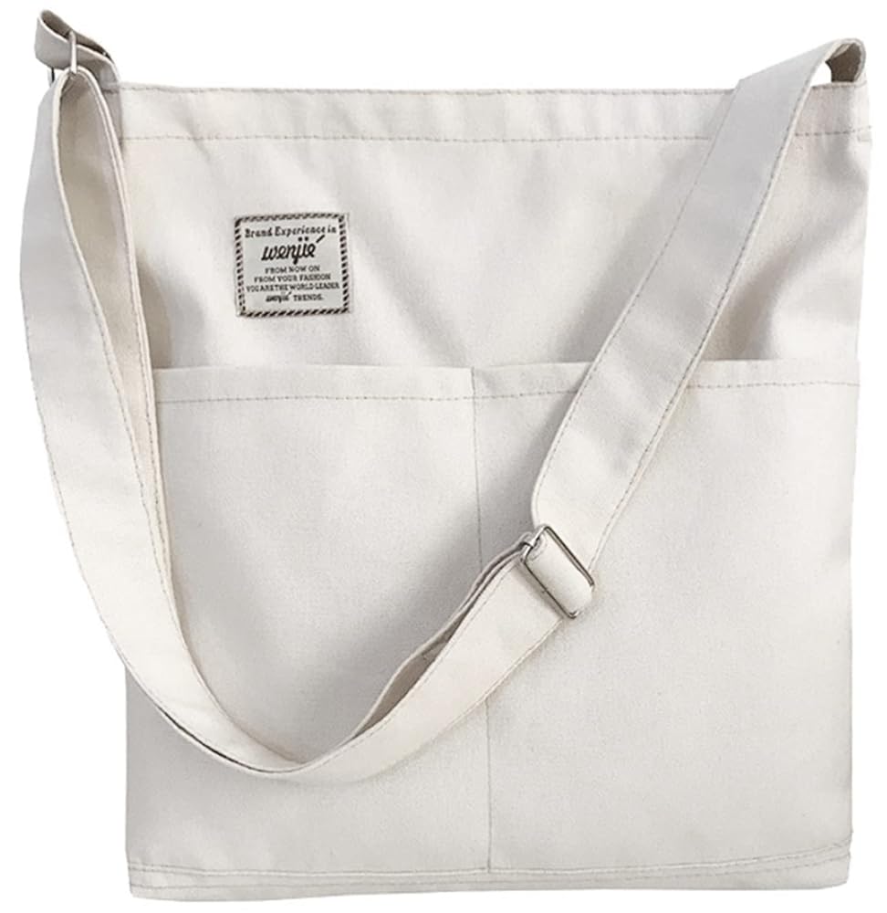 Amazon | [Aquamie] キャンバス トートバッグ 斜め掛け
