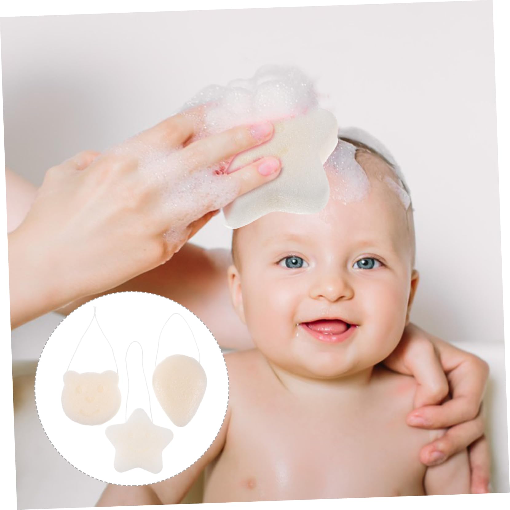 5 Sätze Schrubben Balsam Gesichtswaschschwamm Blase Abs Bathsponge Badezimmermatte Schwämme Für Die Gesichtsbehandlung Körperschwamm Zum Reinigen Glucomannan-faser Weiß 3 Stück * 5 Healeved