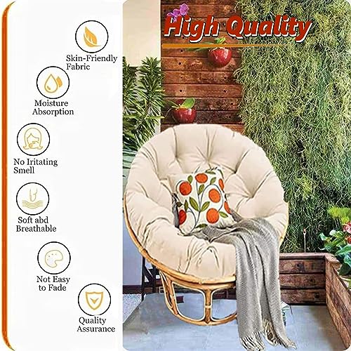 Yokbeer Papasansessel Kissen, Rund Papasan Sessel Garten Stuhlauflage, Polster für Papasansessel, Bequem Weich Polster für Stühle Hängesessel Kissen Papasan Stuhlkissen – Bild 4