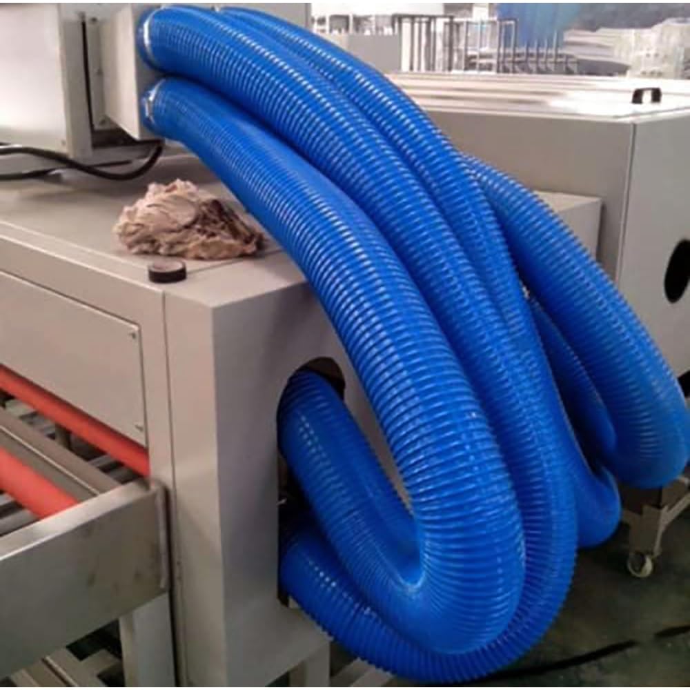 Tubo di aspirazione industriale in PVC blu, tubo di aspirazione della polvere con guarnizione morbida, diametro interno 30-100 mm, lunghezza 1 metro (80 mm)