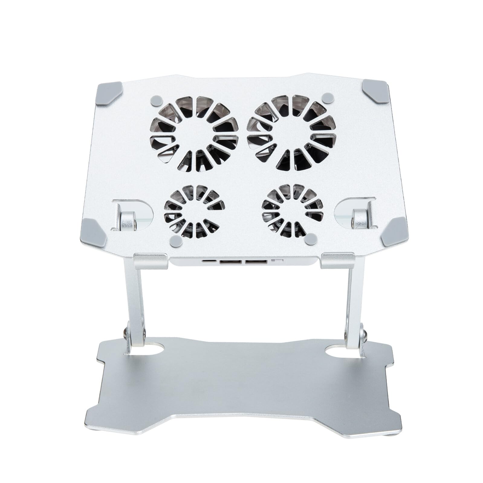 TEHAUX Supporto per Laptop Regolabile Ventola di Raffreddamento ad Aria Supporto Ergonomico Antiscivolo per Laptop Tablet e Libri Altezza e Angolazione Regolabili Cuscinetti in